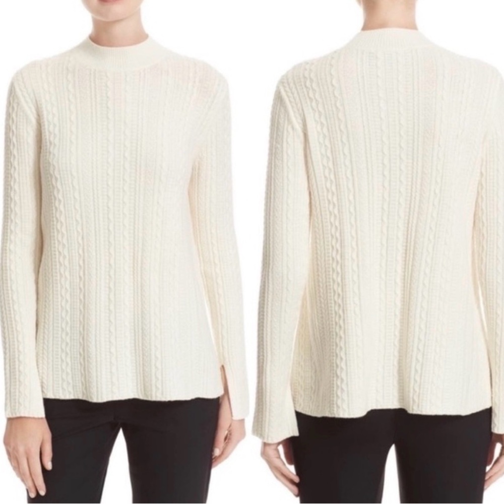 Theory Friselle Plumose cable-knit sweater
